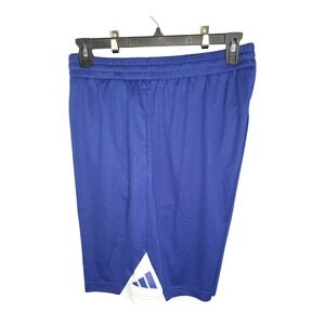 Adidas Men's 2XL9 Basketball Shorts Blue White Badge of Sport Logo